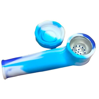 Mini Silicone Rasta Pipe (Glacier)
