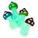 Silicone Rasta Pipe - Glow In The Dark Mushroom - 15 Pack