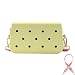 Coco EVA Croc Crossbody Bag – Lightweight Waterproof Shoulder Bag (Pastel Yellow)