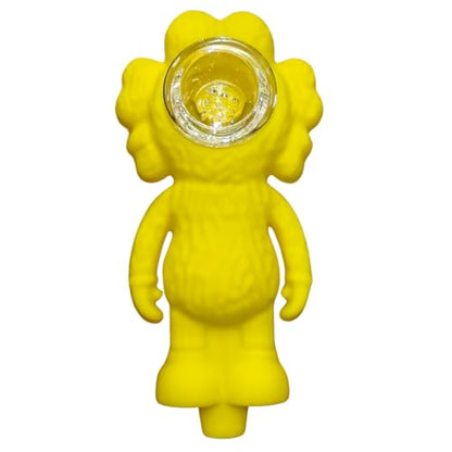 Silicone Rasta Pipe – Elmo (Removable Bowl, 5 Colours) (Yellow)