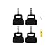4 Pack Braai Fan Black And Flexible Extra Length Braai Lighter (Yellow)