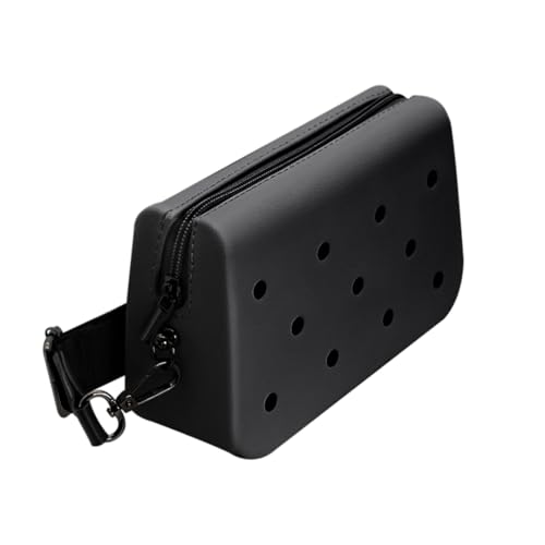 Coco EVA Croc Crossbody Bag – Lightweight Waterproof Shoulder Bag (Black)