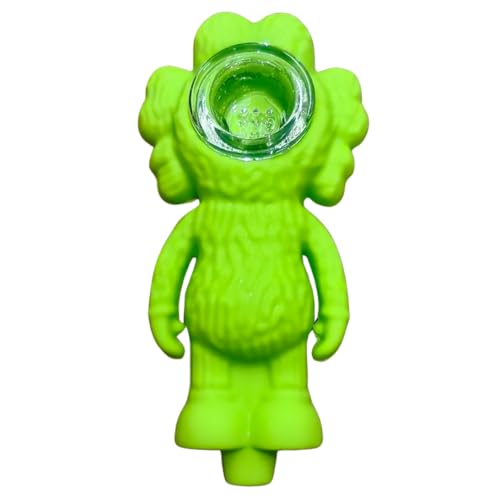 Silicone Rasta Pipe – Elmo (Removable Bowl, 5 Colours) (Green)