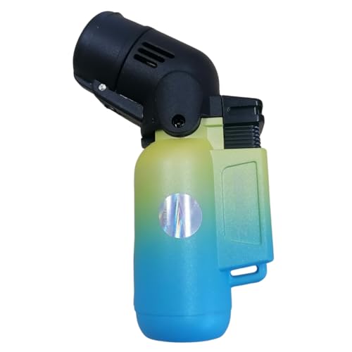 ZL-17 Angle Double Jet Torch Lighter - Green-Blue