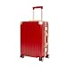 Classic Aluminum Frame Travel Suitcase - 22 inch - Wine Red