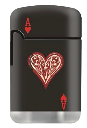 Zengaz ZL 3 Mega Jet Flame Lighter - Aces Black Heart