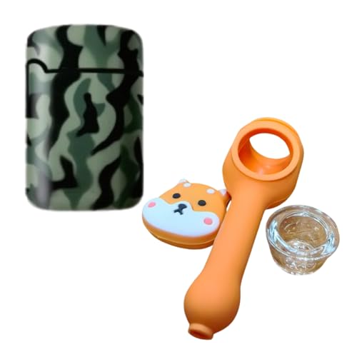 Green Army ZL-3 Torch Jet Lighter And Dog Silicone Rasta Pipe