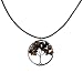 Earth Stone Collection - Round Tree Of Life Stone Necklace (Tigers eye)