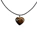 Earth Stone Collection - Heart Crystal Stone Necklace (Tigers Eye)