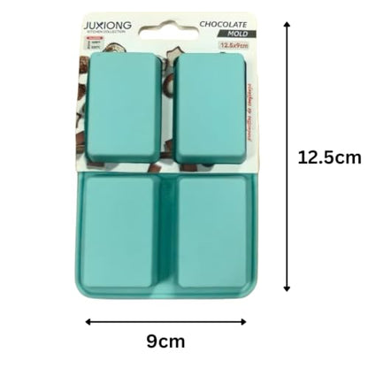 Silicone Chocolate Mold - Mini Rectangles - 12.5×9cm (Blue)