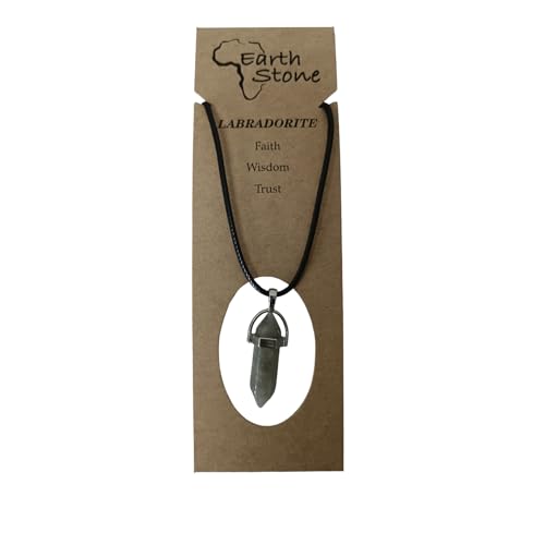 Earth Stone Collection - Bullet Crystal Stone Necklace (Labradorite)
