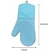 Silicone Oven Glove - Long - 34.5x17cm (Blue)