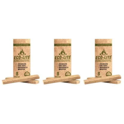 Environmentally Friendly Firelighters 8 Piece - 3 Pack