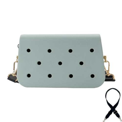 Coco EVA Croc Crossbody Bag – Lightweight Waterproof Shoulder Bag (Grey)