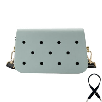 Coco EVA Croc Crossbody Bag – Lightweight Waterproof Shoulder Bag (Grey)