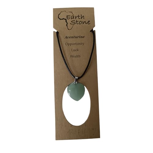 Earth Stone Collection - Heart Crystal Stone Necklace (Aventurine)