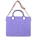Nana EVA Croc Bag with Shoulder Strap – Lightweight Waterproof Tote Handbag (Pastel Purple)