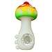 Silicone Rasta Pipe - Glow-In-The-Dark Mushroom (Red)