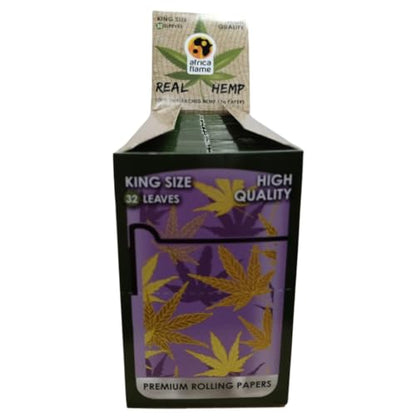 Africa Flame 100% Hemp Rolling Paper - 50 Booklets - Lilac