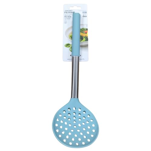 Silicone Slotted Ladle - 32.5x10cm (Blue)