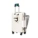 Multifunction Smart Carry-On Travel Suitcase - 20 Inch - White