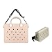 Nana EVA Croc Shoulder Bag & Coco EVA Croc Crossbody Bag Combo Set (Beige)