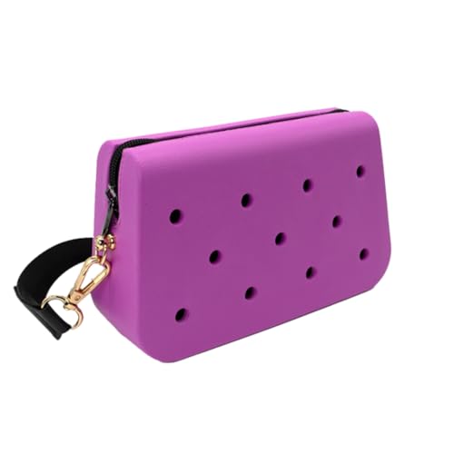 Coco EVA Croc Crossbody Bag – Lightweight Waterproof Shoulder Bag (Purple)