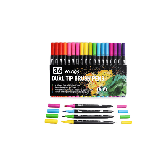 36 Dual Tips Watercolor Pen Set