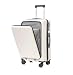 Multifunction Smart Carry-On Travel Suitcase - 20 Inch - White