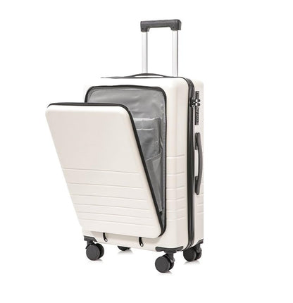 Multifunction Smart Carry-On Travel Suitcase - 20 Inch - White
