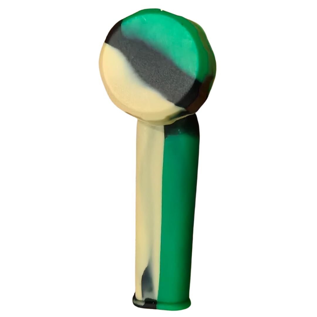 Mini Silicone Pipe With Lid - 2 Pack - Green