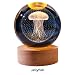 Crystal Ball Lamp with 3D Engraving and Luminous Base - 4 Pack (Unicorn, Jellyfish, Whale, Galaxy)
