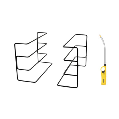 Multi Level Braai Grid Stand And Flexible Extra Length Braai Lighter (Yellow)