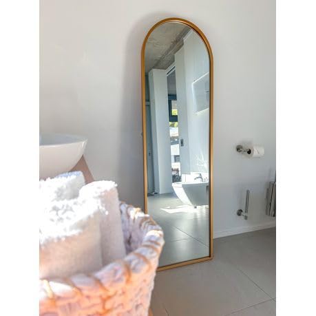 Sakura Home Design Arched Full-Length Mirror - Gold - 140 x 45cm