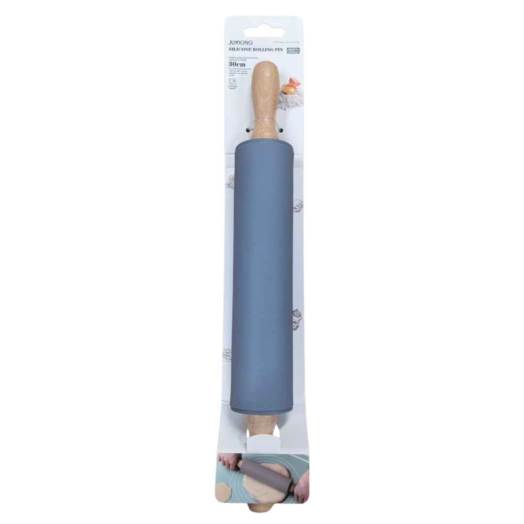 Silicone Rolling Pin - 30x5cm (Grey)