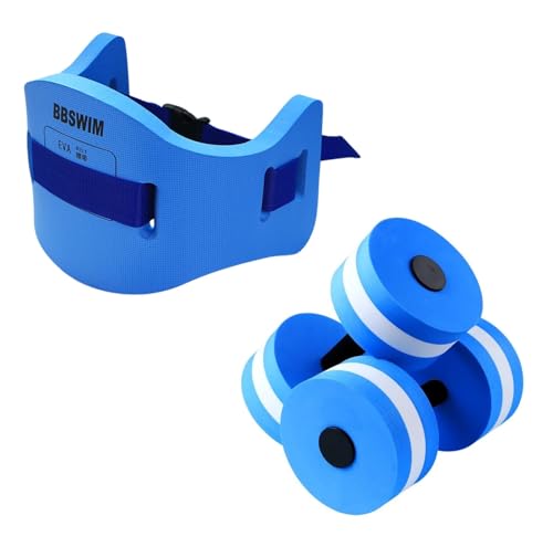 Swimming Dumbbells + Floating Belt 71.5cm - Blue