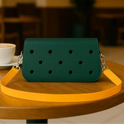 Nana EVA Croc Shoulder Bag & Coco EVA Croc Crossbody Bag Combo Set (Green)