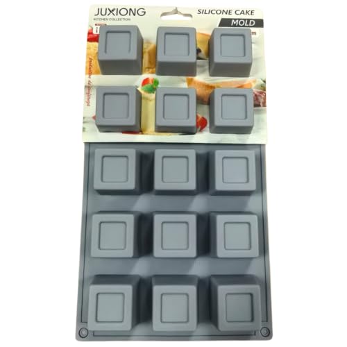 Silicone Cake Mold - Mini Squares - 29×17cm (Grey)