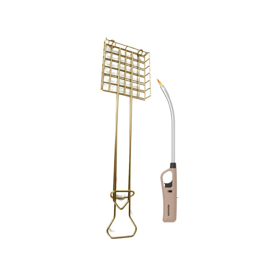Kiddies Braai Grid And Flexible Extra Length Braai Lighter (Brown)