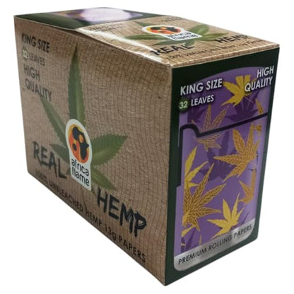 Africa Flame 100% Hemp Rolling Paper - 50 Booklets - Lilac - 2 Pack