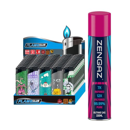 N2 Electronic Lighter - 5 Pack With 330ml Gas (Smoking)