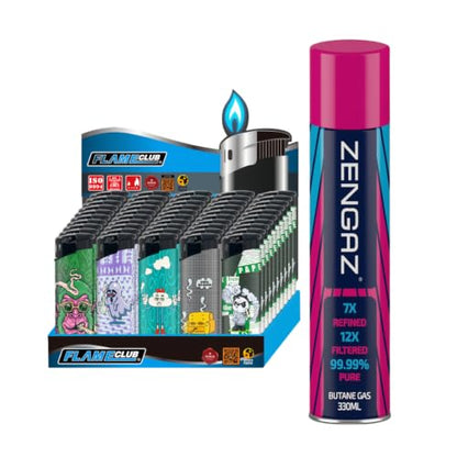 N2 Electronic Lighter - 5 Pack With 330ml Gas (Smoking)