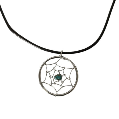 Earth Stone Collection - Dream Catcher Stone Necklace (Amethyst)
