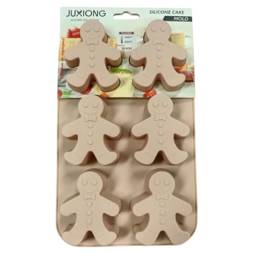 Silicone Cake Mold - Gingerbread Man - 25.5x16cm (Pink)