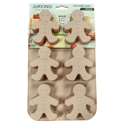 Silicone Cake Mold - Gingerbread Man - 25.5x16cm (Pink)