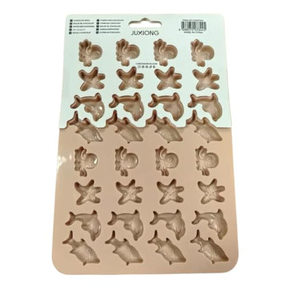 Silicone Chocolate Mold - Sea Creatures - 20.5x15cm (Pink)