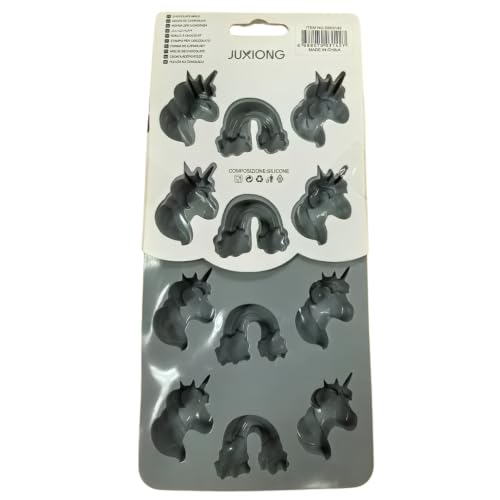 Silicone Chocolate Mold - Unicorns And Rainbows - 22×10.5cm (Grey)
