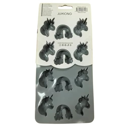 Silicone Chocolate Mold - Unicorns And Rainbows - 22×10.5cm (Grey)