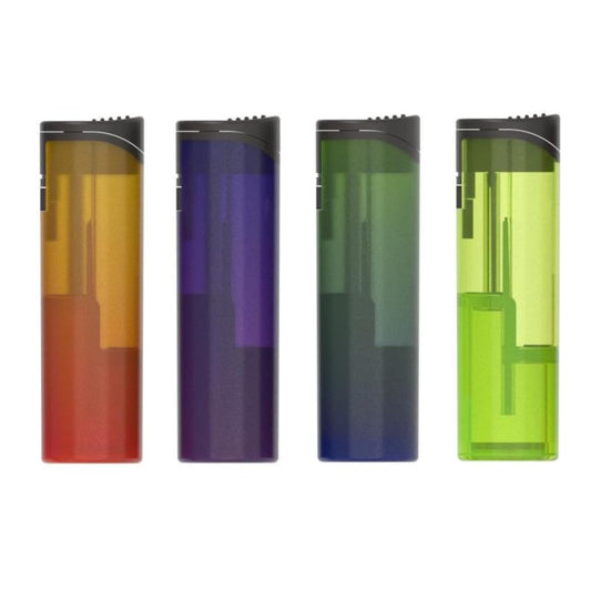 ZL-36 Pillar Jet Flame Lighters – 4 Pack (Transparent)