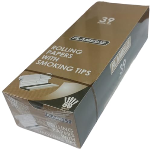 Flame Club Queen Size Rolling Paper + Tips - 39 Booklets - 2 Pack